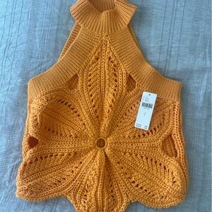 Anthropologie Orange Knit Women's Sweater